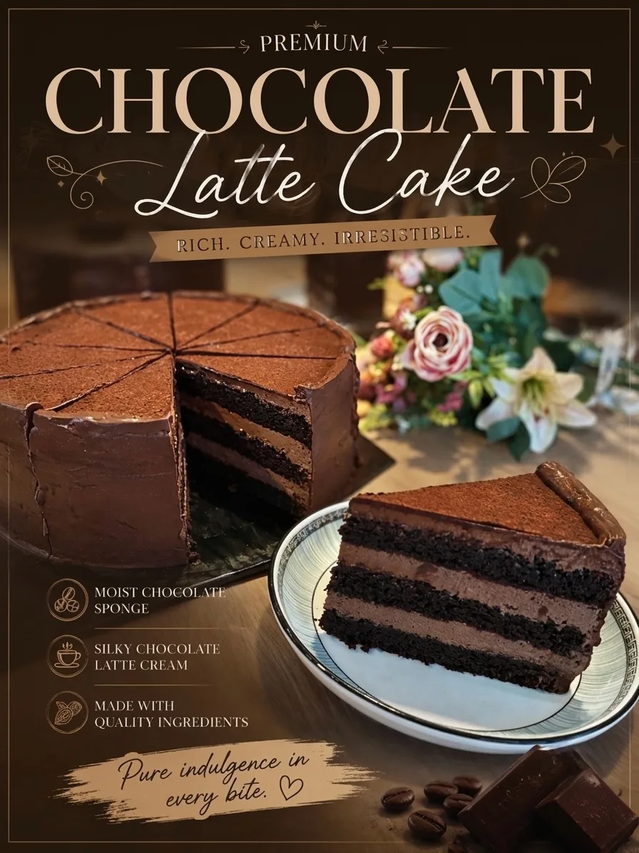 Chocolate Latte Cake at Kopi & D'zert