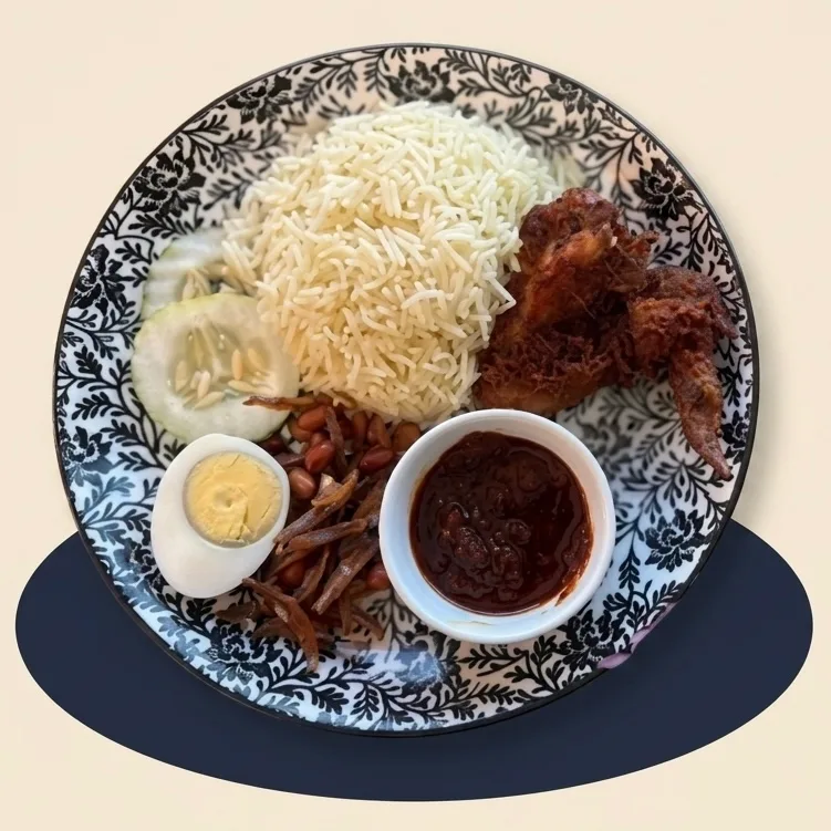 Nasi Lemak Ayam Berempah at Kopi & D'zert