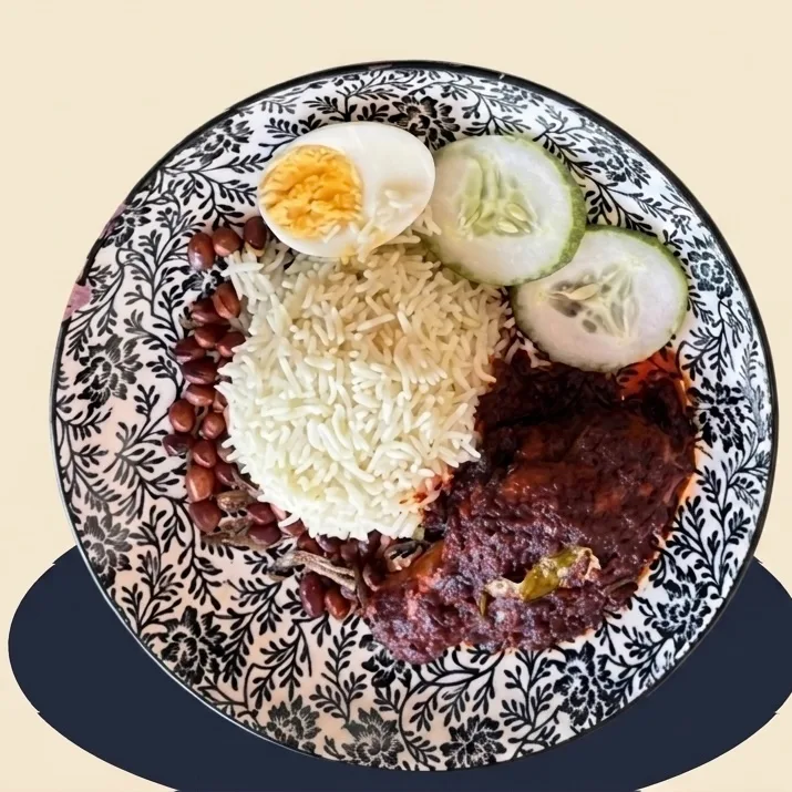 Nasi Lemak Rendang at Kopi & D'zert
